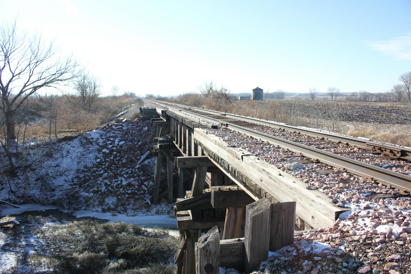 Looking west